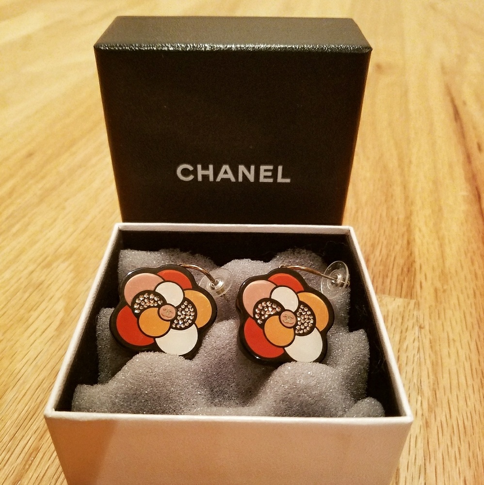 Chanel Camellia Earrings